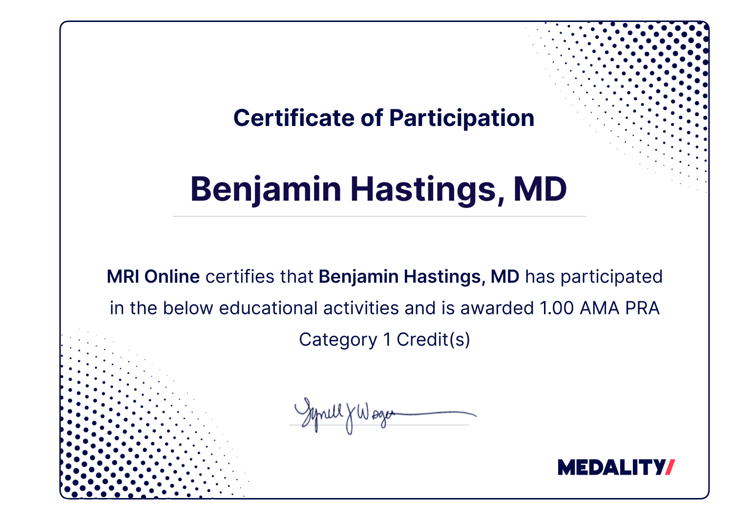 Certificate